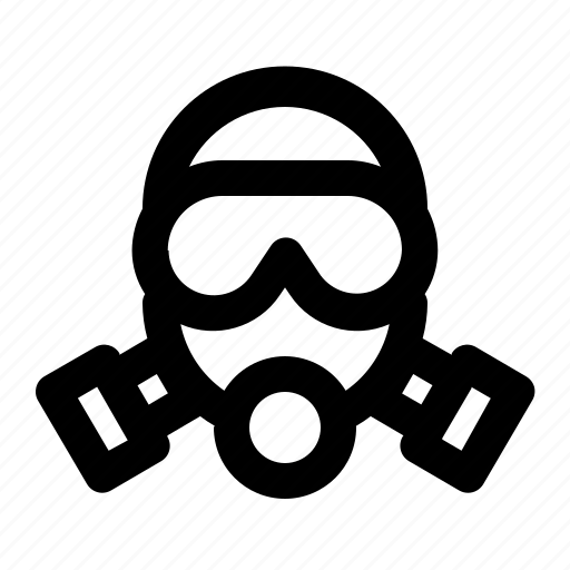Gas mask, protection, military, army, cop, sheriff, criminal icon - Download on Iconfinder
