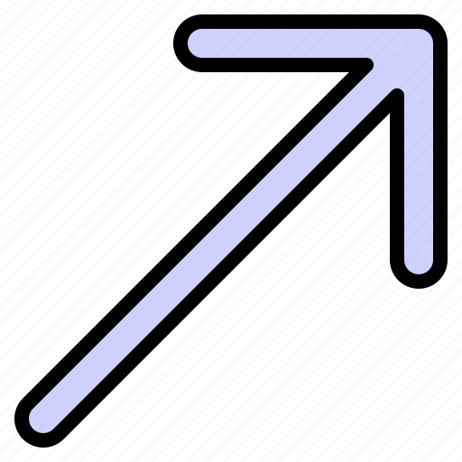 Arrow, diagonal, direction, right icon - Download on Iconfinder