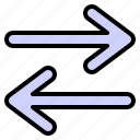 arrow, direction, left, right, transfer