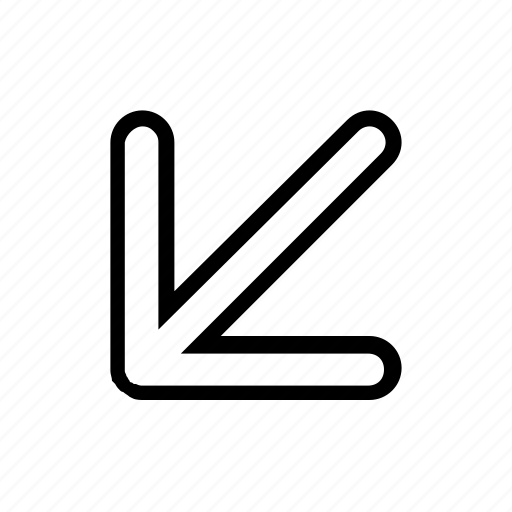 Arrow, down, left, arrows icon - Download on Iconfinder