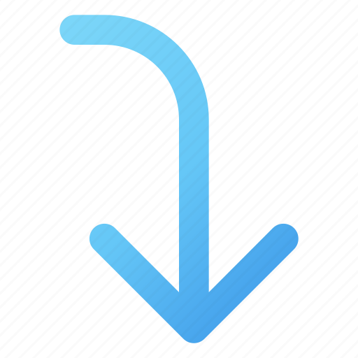 Turn, right, down, direction, left, arrows, sign icon - Download on Iconfinder