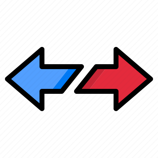 Separate, double, arrow, two, way icon - Download on Iconfinder