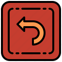 turn, left, direction, arrows, multimedia, option