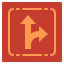 detour, option, directional, arrows, signs 