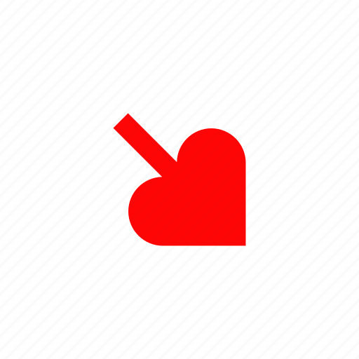 Arrrow, down, heart, love, right icon - Download on Iconfinder