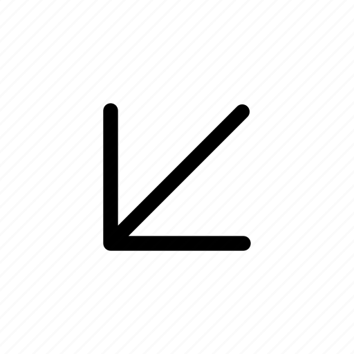 Arrow, down, left, medium, bottom icon - Download on Iconfinder