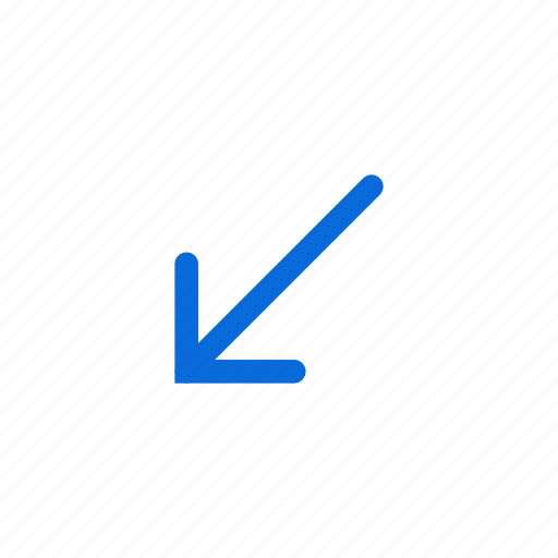 Arrow, bottom, left icon - Download on Iconfinder