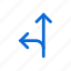 arrow, left, split 