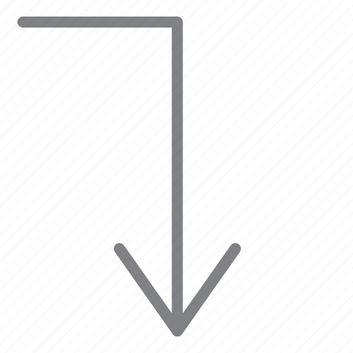 Arrow, turn, direction, down icon - Download on Iconfinder