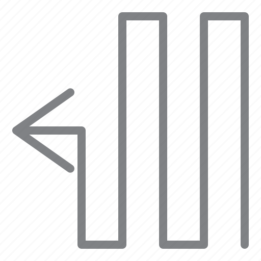 Zigzag, arrow, left icon - Download on Iconfinder