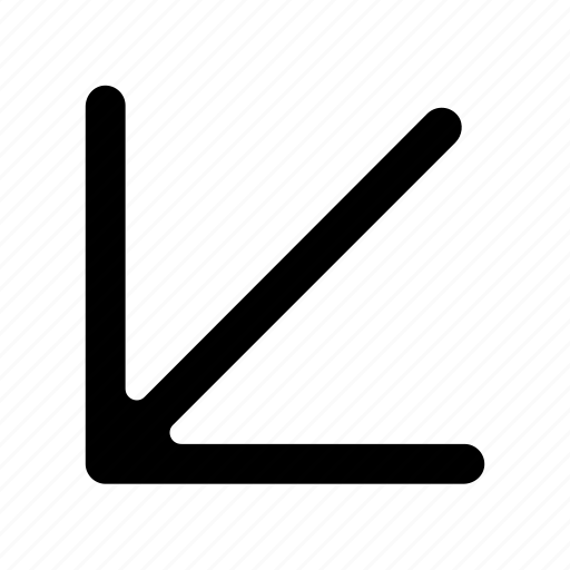 Arrows, bottom, diagonal, left icon - Download on Iconfinder