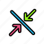 arrow, direction, line2 