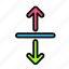 arrow, direction, line4 