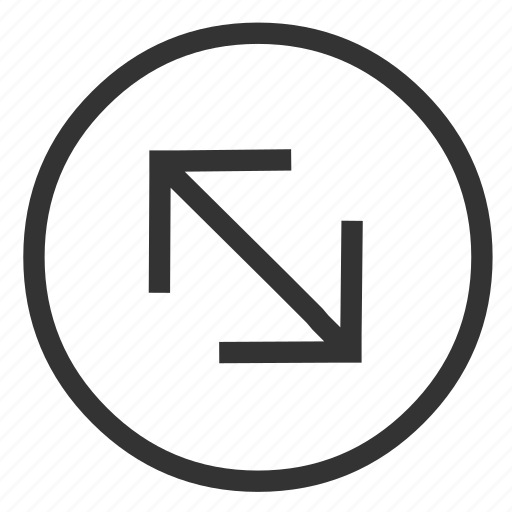 Arrow, circle, diagonal, diagonal stretch, left icon - Download on Iconfinder