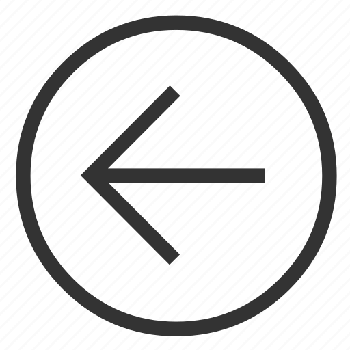 Arrow, circle, left, left arrow, line icon - Download on Iconfinder