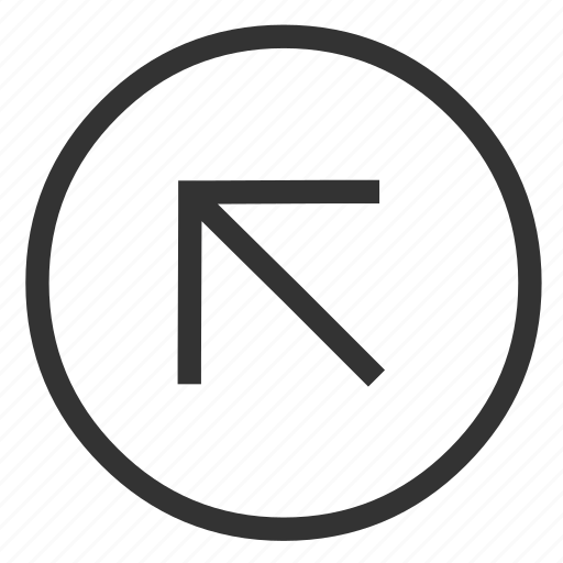 Arrow, circle, diagonal, left, top icon - Download on Iconfinder