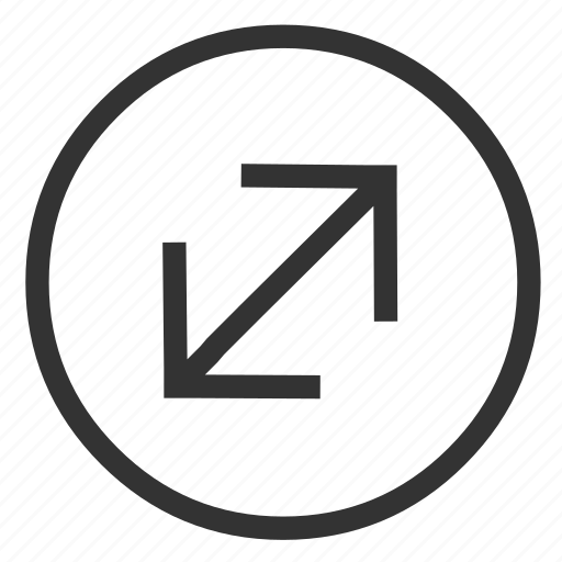 Arrow, circle, diagonal, right, stretch diagonal icon - Download on Iconfinder