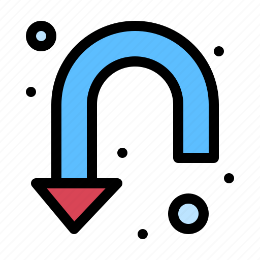 Arrow, down, sign, turn, u icon - Download on Iconfinder