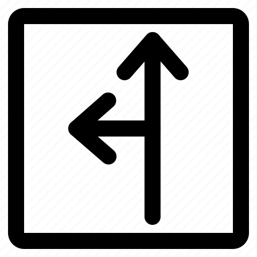 Direction, junction, road, sign, t-juction, traffic sign, twoway icon - Download on Iconfinder