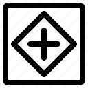 arrow, crossroads, direction, down, location, map, navigation