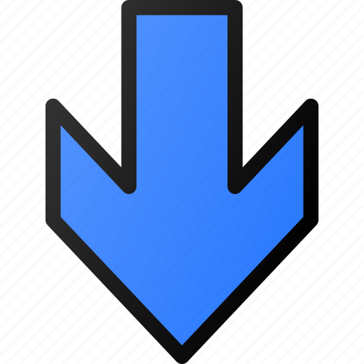 Heavy, arrow, down icon - Download on Iconfinder