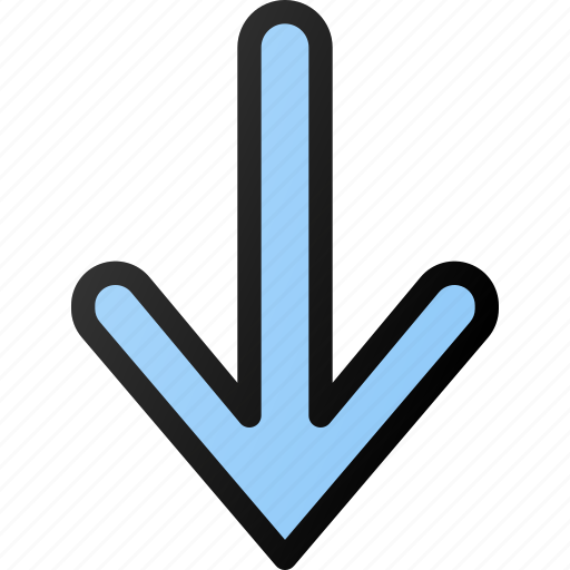 Simple, thick, arrow, down icon - Download on Iconfinder