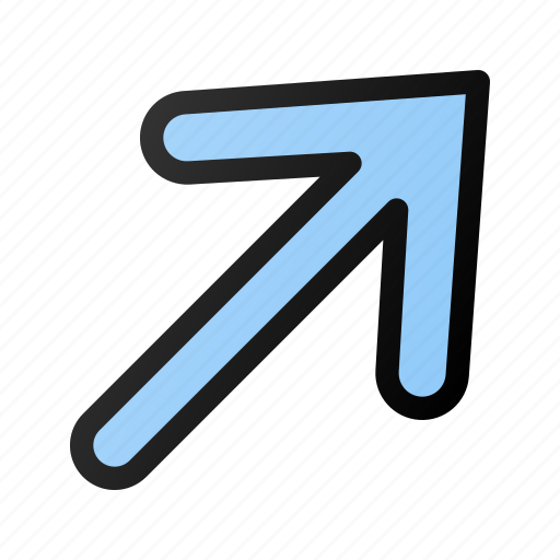 Simple, thick, arrow, up, right icon - Download on Iconfinder
