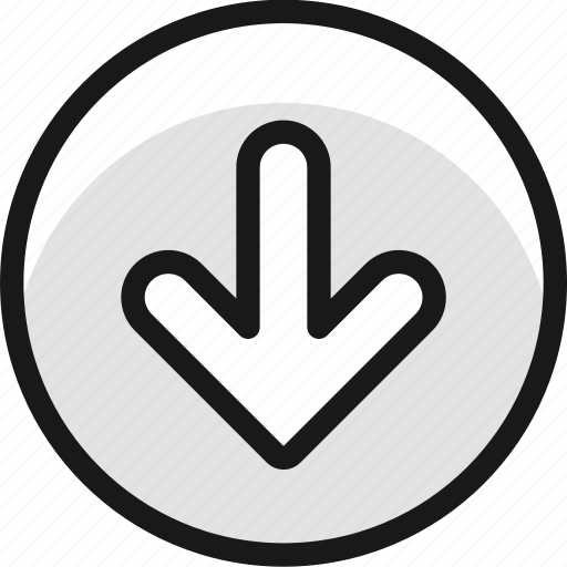 Arrow, circle, down, thick icon - Download on Iconfinder