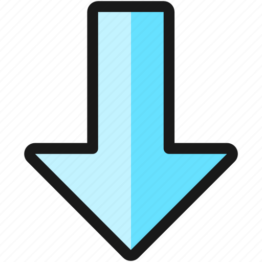 Arrow, thick, down icon - Download on Iconfinder