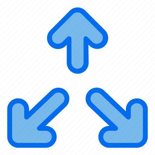 Arrow, arrows, direction, three icon - Download on Iconfinder