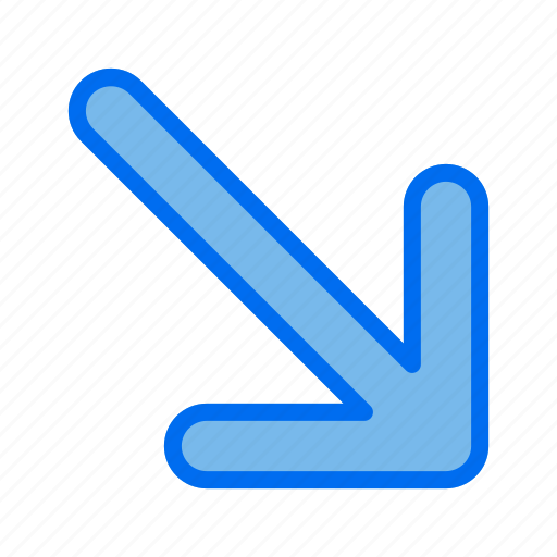 Arrow, arrows, down, direction, right icon - Download on Iconfinder