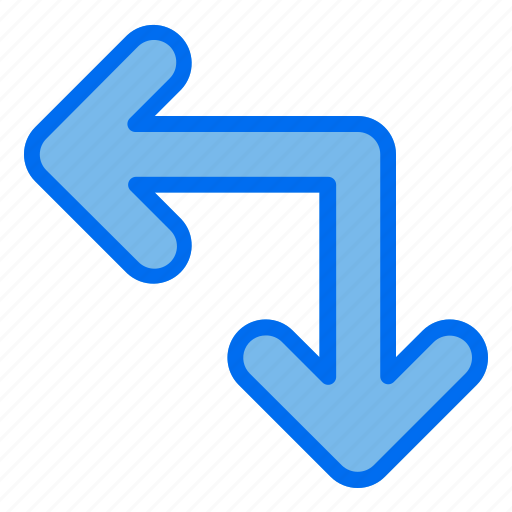 Arrow, arrows, left, down, direction icon - Download on Iconfinder
