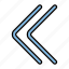blue, black, left, round, file, extension, direction, arrows, navigation 