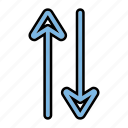 blue, black, up, down, round, arrow, direction, navigation, arrows