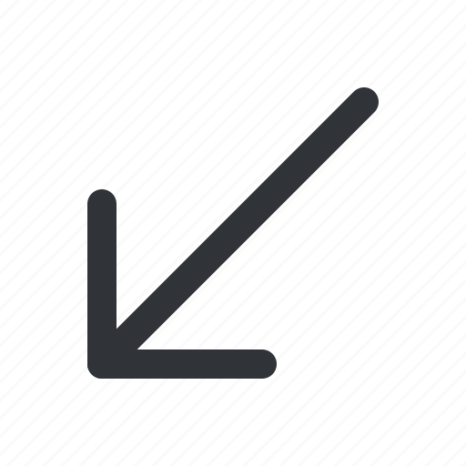 Arrow, bottom, left icon - Download on Iconfinder