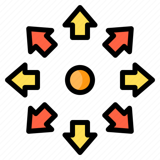 Arrow, choice, confusion, direction, expand, sign, way icon - Download on Iconfinder