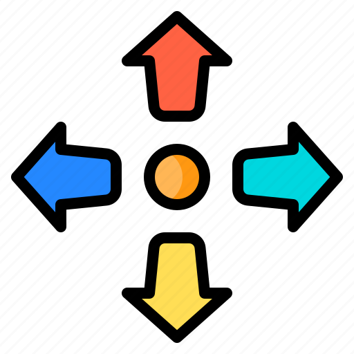 Arrow, choice, confusion, direction, position, sign, way icon - Download on Iconfinder