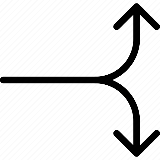 Arrow, diagram, fork, horizontal, split icon - Download on Iconfinder