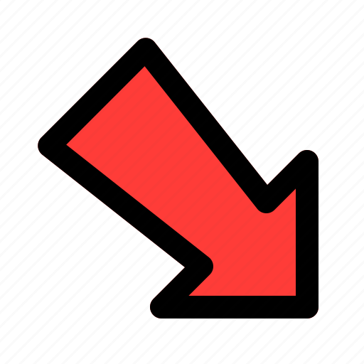 Arrow, arrows, bottom, direction, down, right, sign icon - Download on Iconfinder