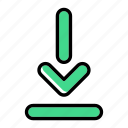 arrow, download, interface, sign, ui
