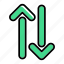 arrow, exchange, interface, sign, ui 
