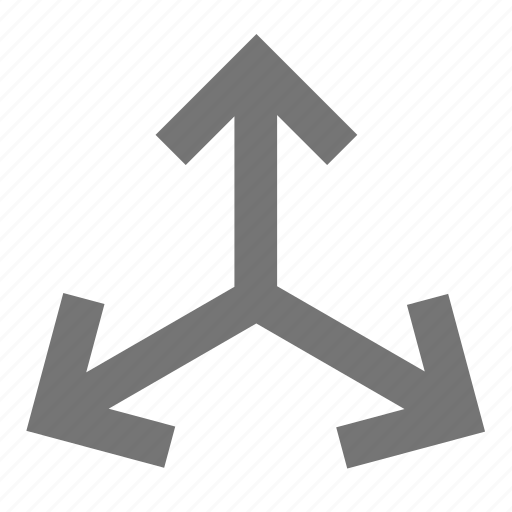 Arrow, arrows, material, media, network, social, three icon - Download on Iconfinder