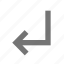 arrow, keyboard, left, line, material, return, subdirectory 