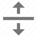 align, arrow, center, material, middle, split, vertical 
