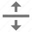 align, arrow, center, material, middle, split, vertical 