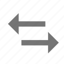 arrow, change, exchange, material, reverse, share, swap horiz 