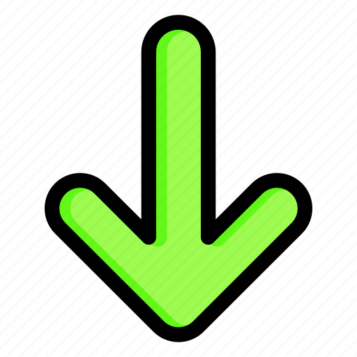 Down, arrow, download, diretion, downloading icon - Download on Iconfinder