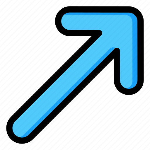Arrow, diagonal, arrows, up, right icon - Download on Iconfinder
