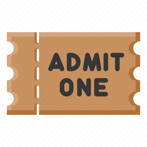Admit, bill, one, paper, ticket, 1 icon - Download on Iconfinder