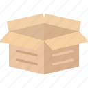 box, cardboard, carton, delivery, merchandise, opened